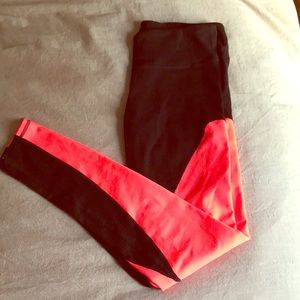 Alo yoga pants! Black and neon”ish” red/pink!